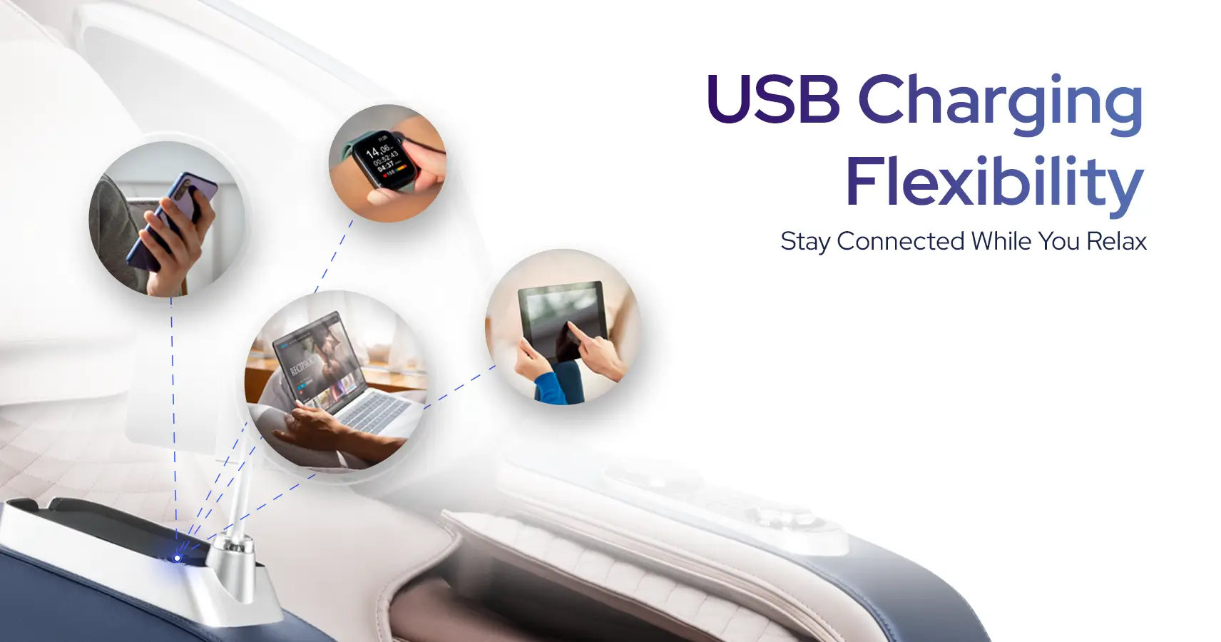 USB Charging Flexibility—Stay Connected While You Relax