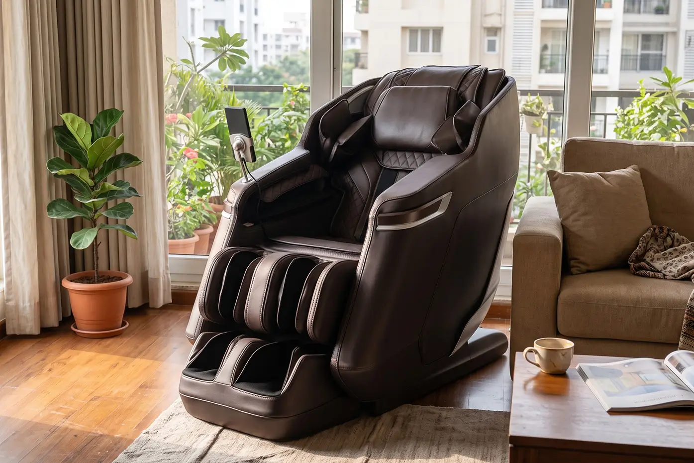 Rahul Sharma using Rotai R-NOVA massage chair